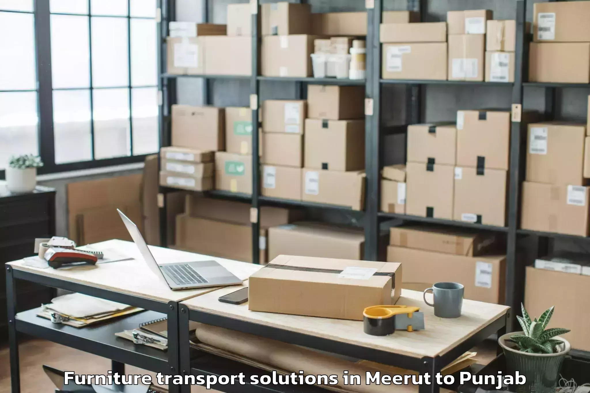 Professional Meerut to Punjab Furniture Transport Solutions